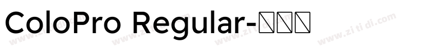 ColoPro Regular字体转换